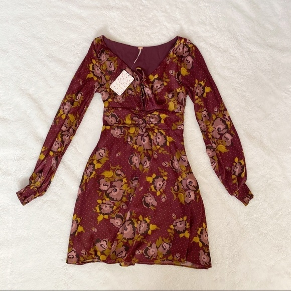Free People Morning Light Mini Dress Purple floral - Picture 7 of 8